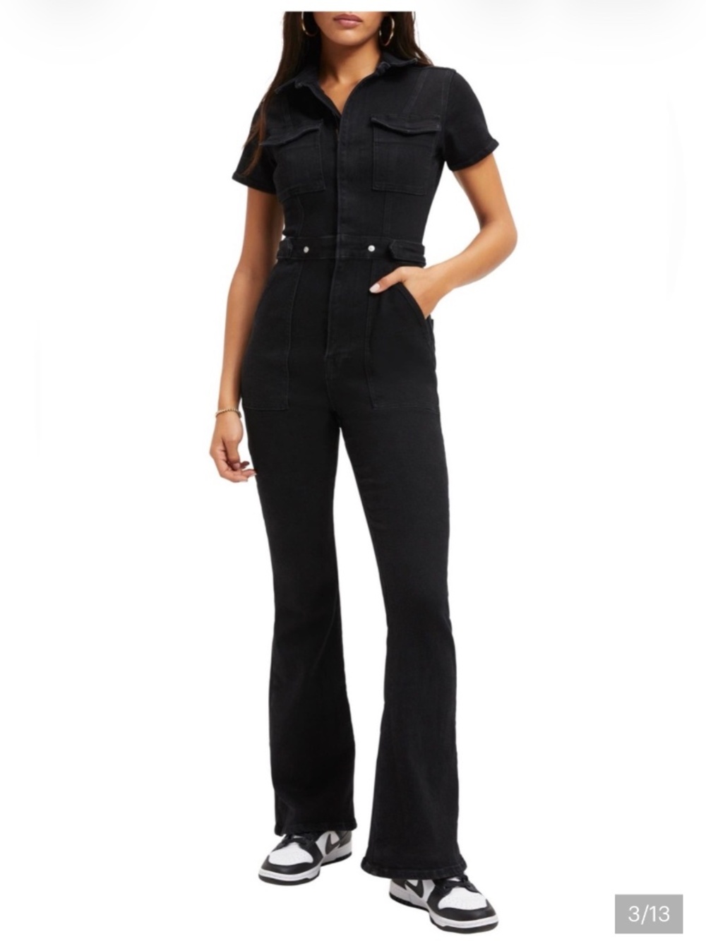 Good American Fit for Success Denim Bootcut Jumpsuit